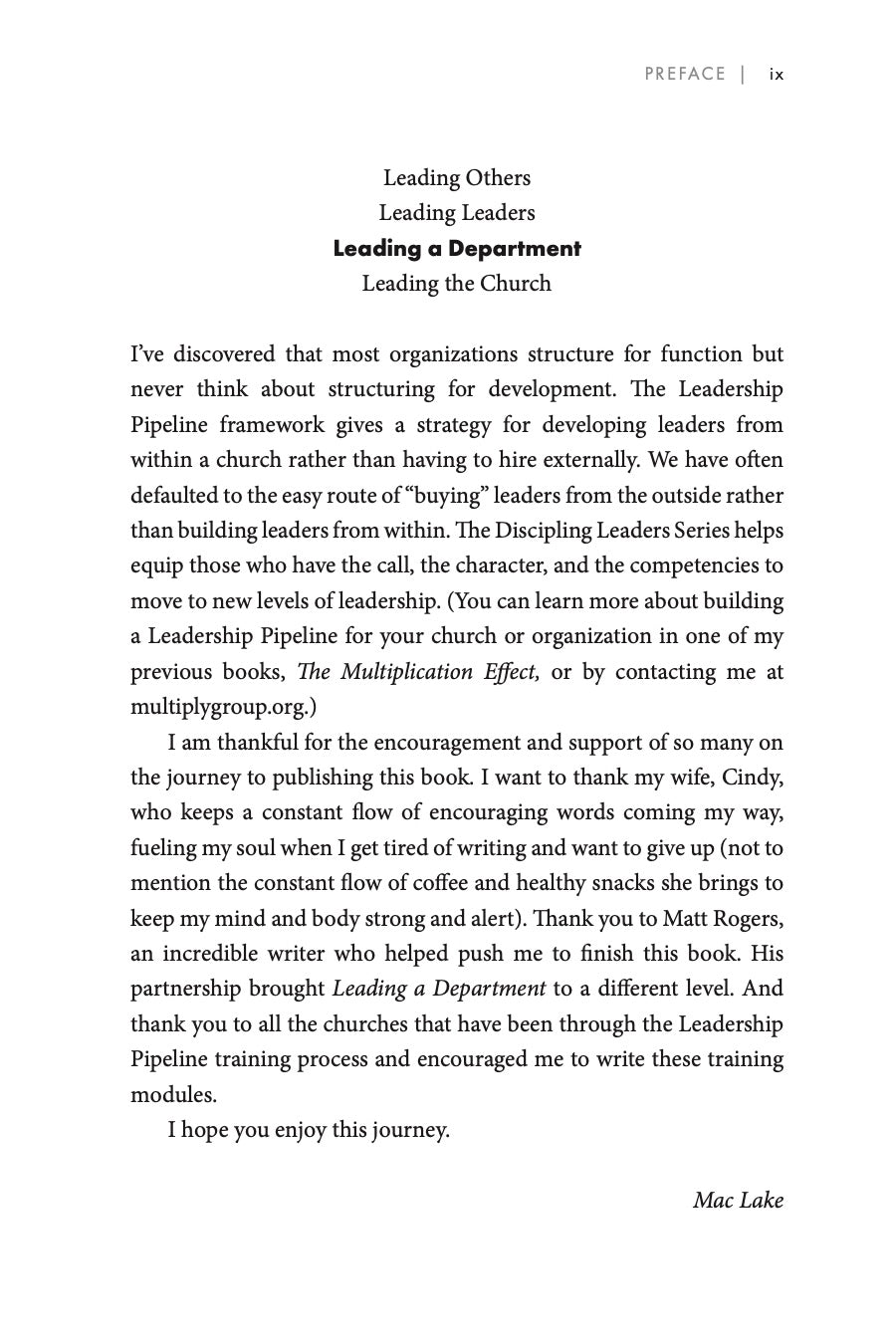 Leading a Department